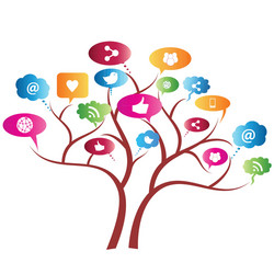 Social Connection Tree Vector Image