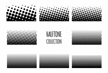 abstract gradient halftone pattern collection vector image