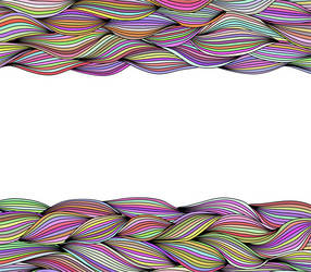 Decorative background with horizontal wave threads vector