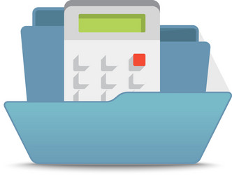 computer interface folder open isola vector image