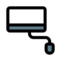 computer setup for various digital tasks vector image