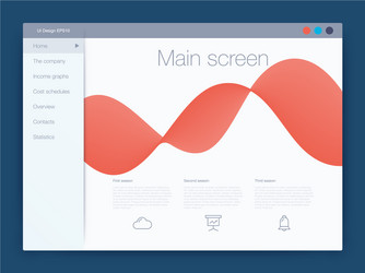 dashboard infographic template with modern ui vector image
