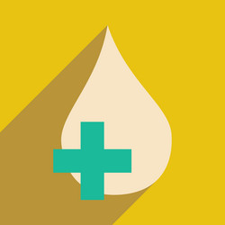 flat with shadow icon and mobile application drop vector image