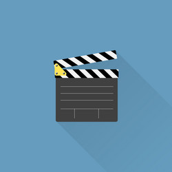 movie clapper board icon vector