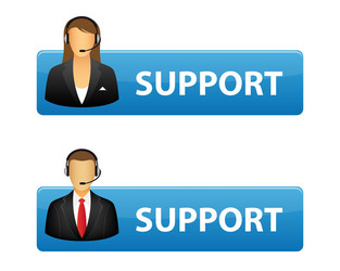 Support Operator Buttons vector image