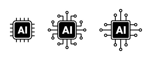 AI Processor Icon - Neural Network vector image