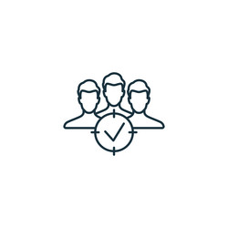 Focus group outline icon monochrome simple sign vector