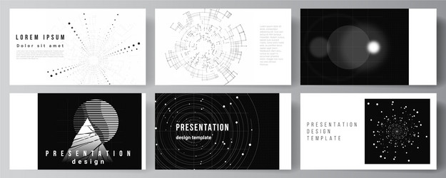 Layout presentation slides design vector