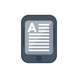 modern e reader device displaying digital book vector image
