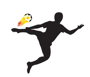 player shot the fire ball design elements Vector Image