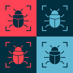 pop art system bug concept icon isolated on color vector image