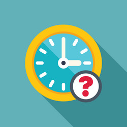 clock face showing time passing with question mark vector image