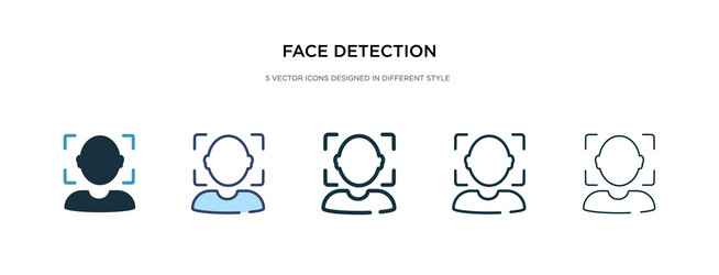 face detection icon in different style two vector image