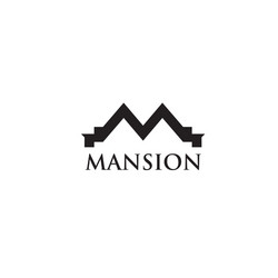 Mansion logo design template Royalty Free Vector Image
