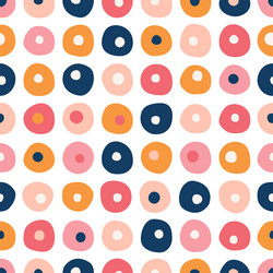 seamless repeat pattern of color circles dots vector image