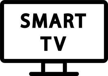 Smart television icon outline vector