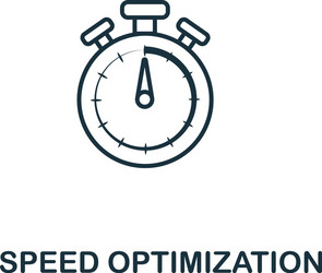 Speed optimization icon symbol creative sign from vector