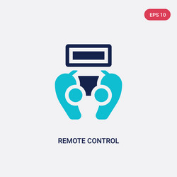 Two color remote control icon from augmented vector