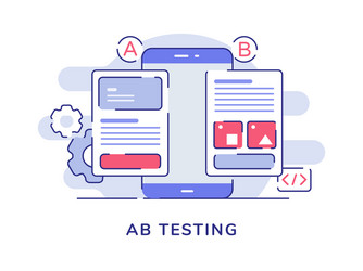 ab testing concept a b comparison split wireframe vector image