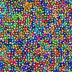 mixed colored spots seamless mosaic pattern hand vector