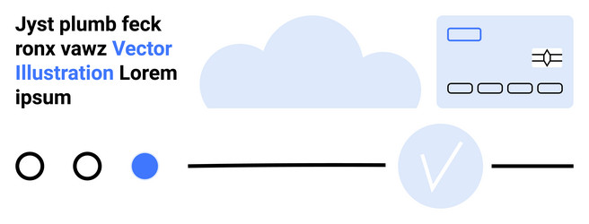 cloud computing interface with data visualization vector image