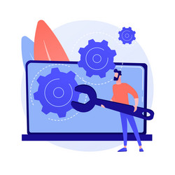 computer troubleshooting abstract concept vector image