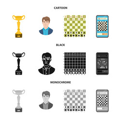 isolated object of checkmate and thin icon vector image