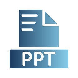 ppt document text file icons with gradient colors vector image