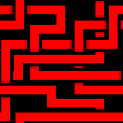 Seamless interwoven red ornament on a black vector