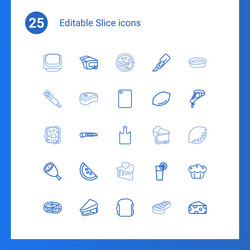 5 slice icons Royalty Free Vector Image - VectorStock