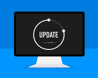 data update or synchronize with bar process vector image