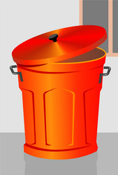 Orange Toxic Waste Bin Isolated On A White Background Stock Photo -  Download Image Now - iStock