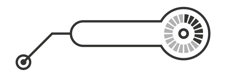 loading indicator in hud style futuristic callout vector image