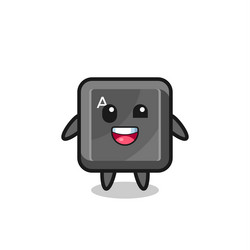 an keyboard button character with awkward poses vector image