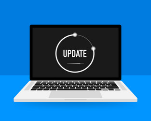 data update or synchronize with bar process vector image