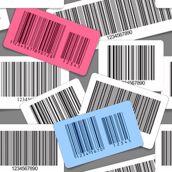 different types of barcodes seamless background vector