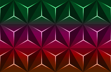 Geometric 3d pattern with colorful basic shapes vector