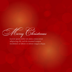 merry christmas abstract background with bokeh vector image