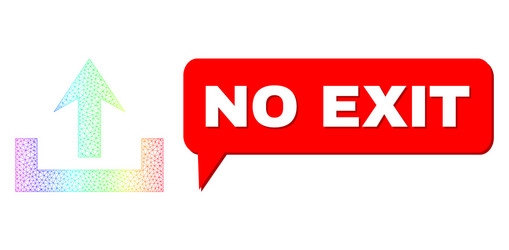 spectrum mesh gradient upload icon and no exit vector image