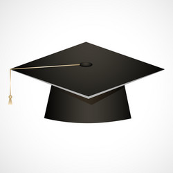 Graduation Cap with Ribbon Vector Image
