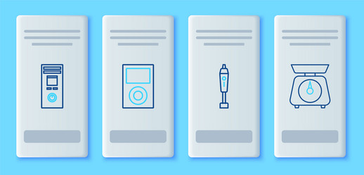 set line music player blender remote control vector image