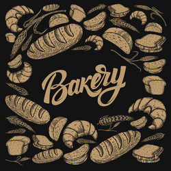Bread hand drawn set Royalty Free Vector Image