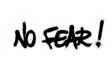 Bold Graffiti Text - No Fear Vector Image