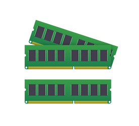 computer ram memory hardware components vector image