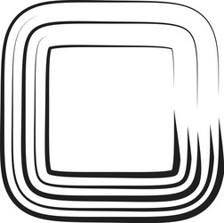 concentric square element with drawn lines vector image
