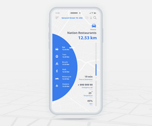 map gps navigation app ux ui concept mobile vector image