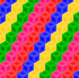 multi-color cubes pattern background vector image