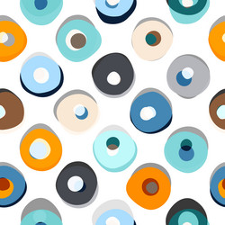 seamless repeat pattern of color circles dots vector image