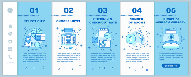trip planning onboarding mobile web pages template vector image