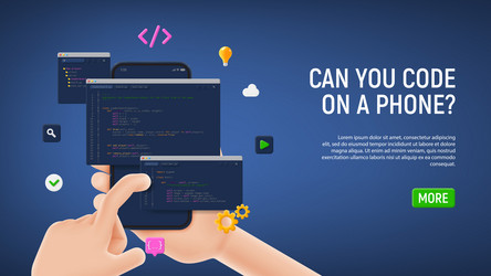 concept of programming or developing software vector image
